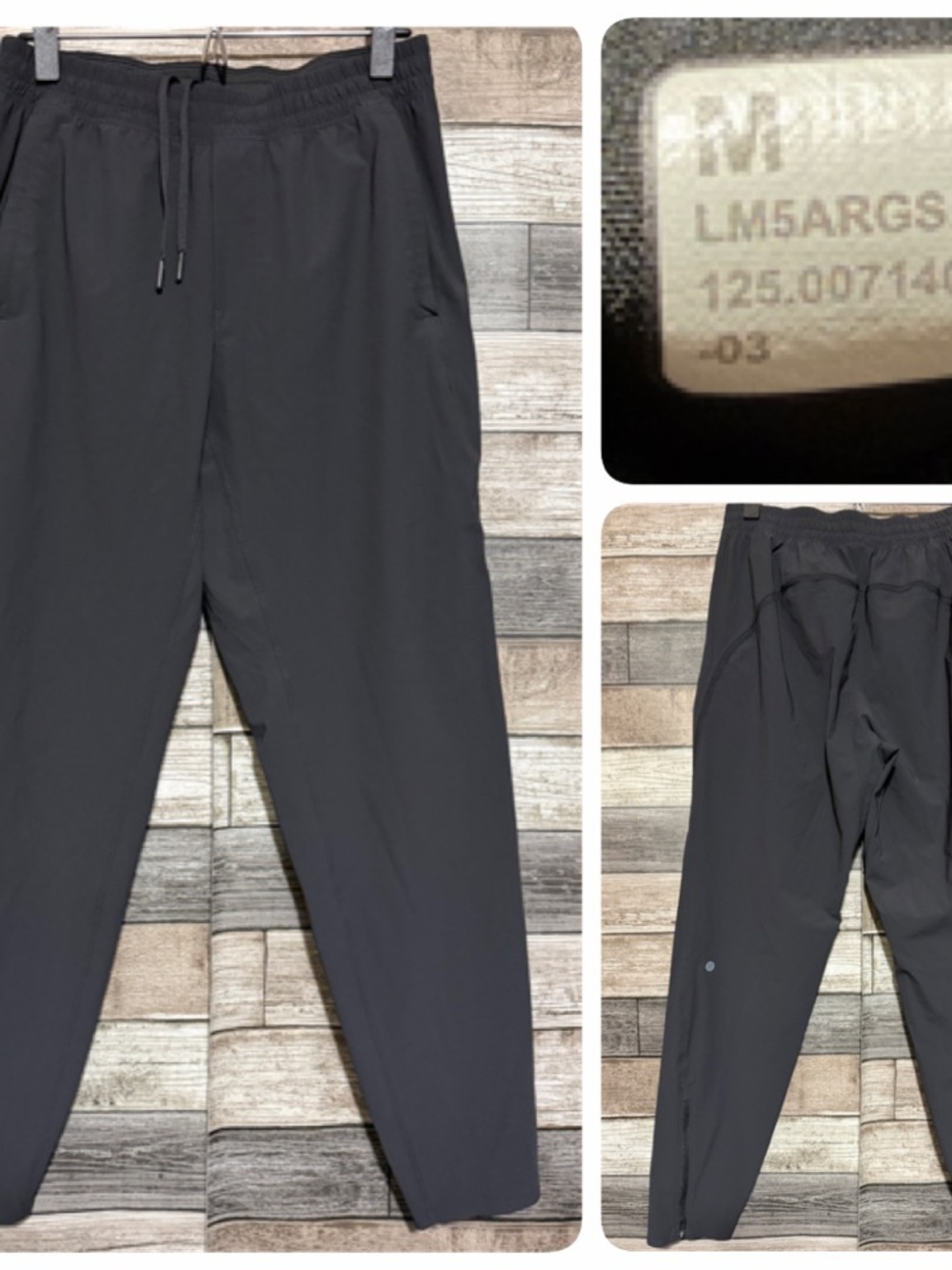 Lululemon Pacebreaker Pants Men’s M Black (Inseam 28) Ankle Zipper LM5ARGS
